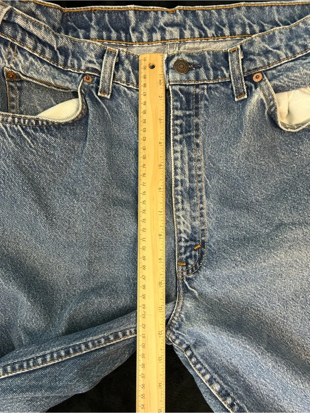VTG Y2K Levis 517 Jeans Men 34x32 Blue 90s Orange Tab Bootcut Made USA Excellent